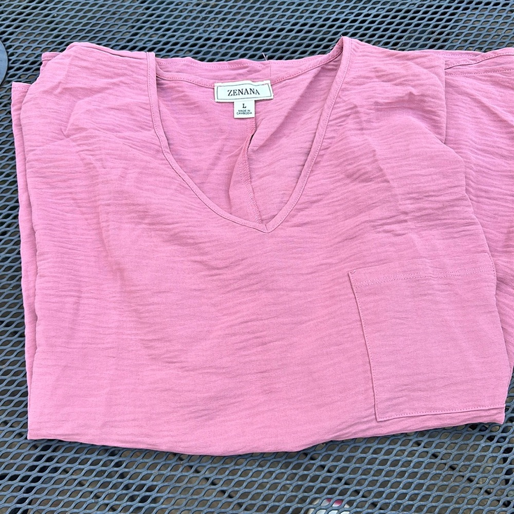 Zenana very oversized L top in mauve
